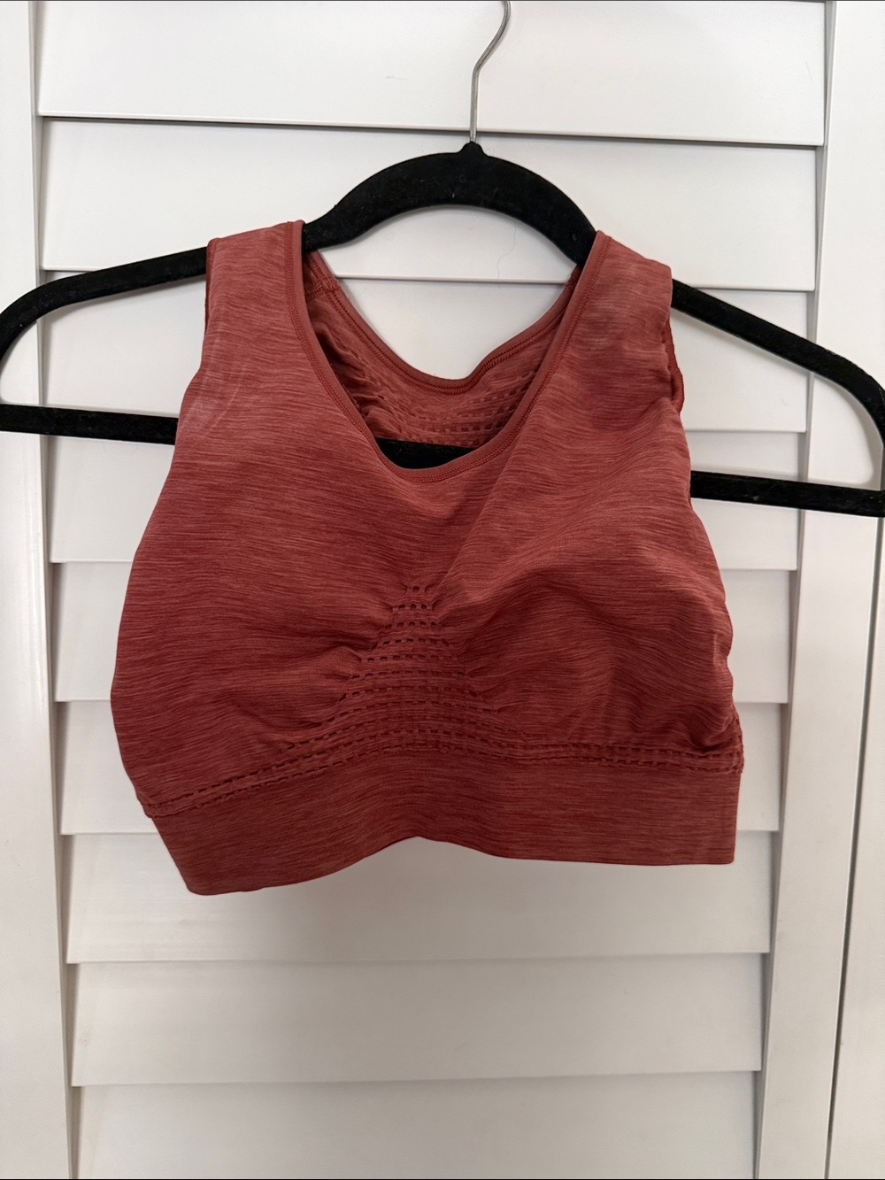 Sweaty Betty Rust Red High-Neck Seamless Sports Bra